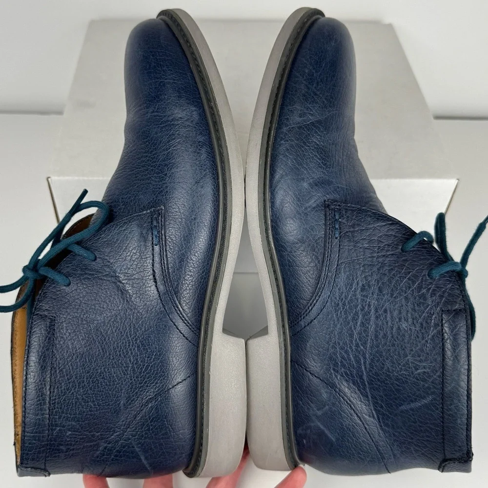 Cole Haan Men’s Great Jones Chukka II Boots Blue Leather Lace Up Size 7.5 Preppy